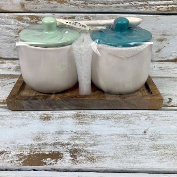 Rae Dunn FUDGE CARAMEL Set - Picture 3 of 14